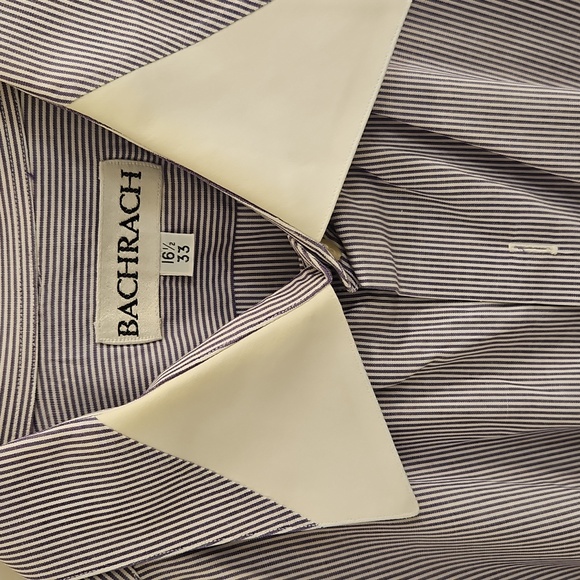 Bachrach Blue and White Dress Shirt - Picture 4 of 9